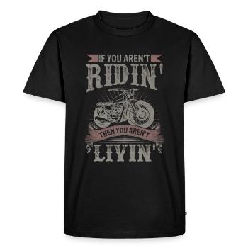 Moto design motard - T-shirt Premium bio Homme - noir - Devant - Nico (187cm)