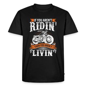 Citation de motard, motard, amoureux de la moto - T-shirt Premium bio Homme - noir - Devant - Nico (187cm)