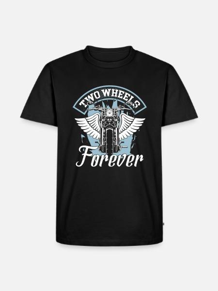 Two Wheels Forever - Men's Premium Organic T-Shirt - black