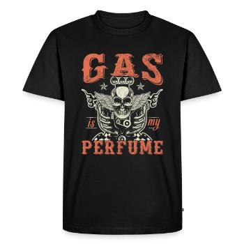 Le gaz est mon parfum - T-shirt Premium bio Homme - noir - Devant - Nico (187cm)