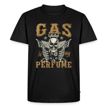 Le gaz est mon parfum - T-shirt Premium bio Homme - noir - Devant - Nico (187cm)