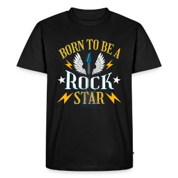 Born To Be A Rock Star Guitar - T-shirt Premium bio Homme - noir - Devant - Nico (187cm)