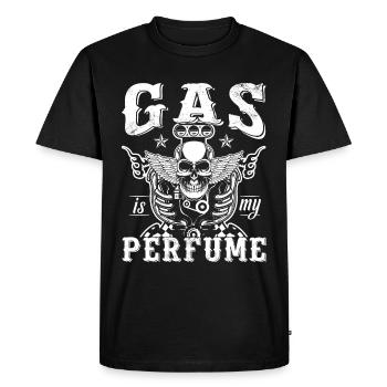 Le gaz est mon parfum - T-shirt Premium bio Homme - noir - Devant - Nico (187cm)