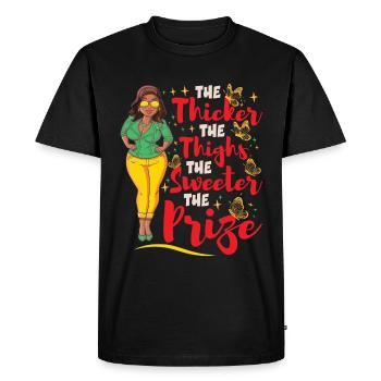 Femmes Histoire des Noirs Juneteenth Freedom Day - T-shirt Premium bio Homme - noir - Devant - Nico (187cm)