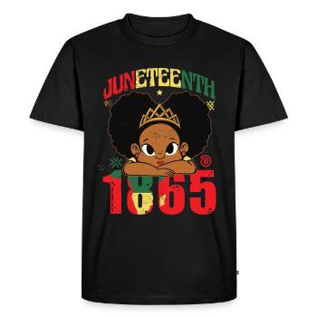 1865 Juneteenth Jour de la liberté Jour de l’émancipation - T-shirt Premium bio Homme - noir - Devant - Nico (187cm)