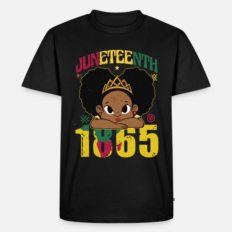Mädchen Juneteenth - Männer Premium Bio T-Shirt - Schwarz