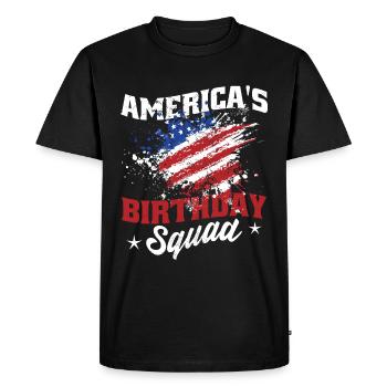 Équipe d’anniversaire des Amériques - T-shirt Premium bio Homme - noir - Devant - Nico (187cm)