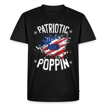 Drôle de citation du drapeau américain - T-shirt Premium bio Homme - noir - Devant - Nico (187cm)