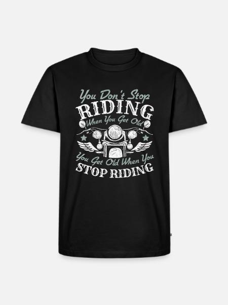 Grandpa Motorcycle Biker - Men's Premium Organic T-Shirt - black