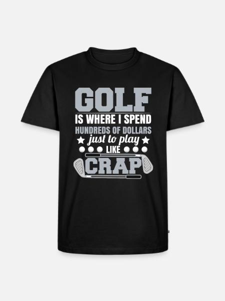 Golf Funny Humor - Men's Premium Organic T-Shirt - black