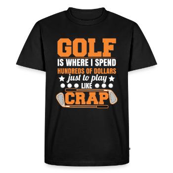 Terrain de golf Golfeur - T-shirt Premium bio Homme - noir - Devant - Nico (187cm)