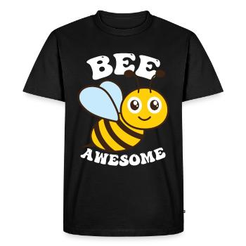 Bee Awesome - T-shirt Premium bio Homme - noir - Devant - Nico (187cm)