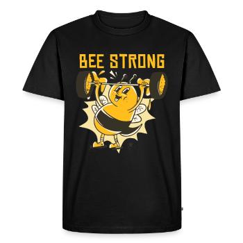 Abeille forte - T-shirt Premium bio Homme - noir - Devant - Nico (187cm)