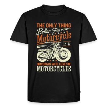 Moto Moto Course Motocycliste - T-shirt Premium bio Homme - noir - Devant - Nico (187cm)
