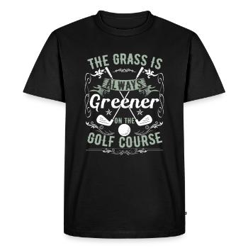 The Grass Is Always Greener On The Golf Course - Men's Premium Organic T-Shirt - black - Front - Nico (187cm)