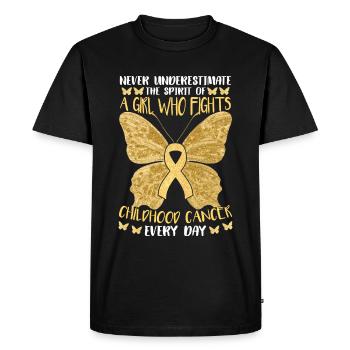 Childhood Cancer Awareness Kids - Men's Premium Organic T-Shirt - black - Front - Nico (187cm)