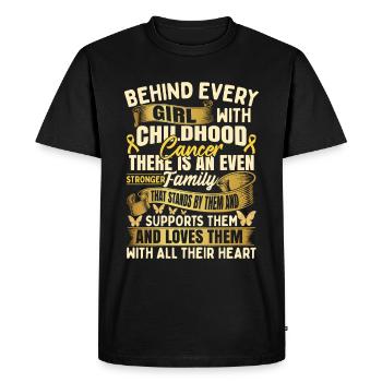 Childhood Cancer Awareness Family - Men's Premium Organic T-Shirt - black - Front - Nico (187cm)