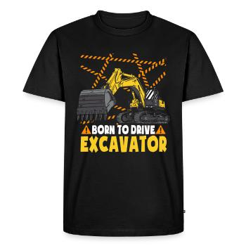 Pelle pour tout-petits Véhicule de construction - T-shirt Premium bio Homme - noir - Devant - Nico (187cm)