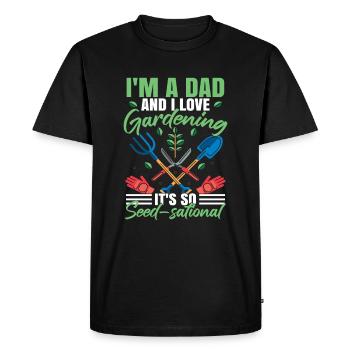 Je suis une blague drôle de papa pour la fête des pères - T-shirt Premium bio Homme - noir - Devant - Nico (187cm)