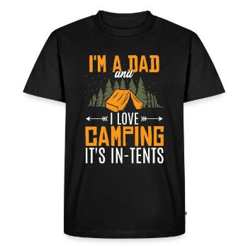 Papa plaisante drôle Fête des pères - T-shirt Premium bio Homme - noir - Devant - Nico (187cm)