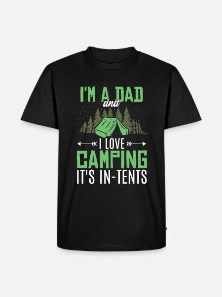 Dad Camping Joke Father's Day - Men's Premium Organic T-Shirt - black