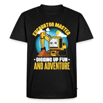 Excavator Master Toddler Construction Vehicle - Men's Premium Organic T-Shirt - black - Front - Nico (187cm)