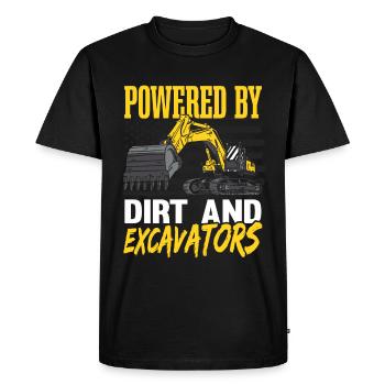 Propulsé par la saleté et les excavatrices - T-shirt Premium bio Homme - noir - Devant - Nico (187cm)