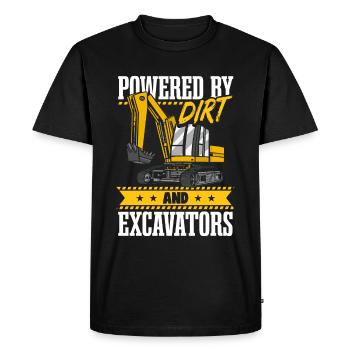 Propulsé par la saleté et les excavatrices - T-shirt Premium bio Homme - noir - Devant - Nico (187cm)