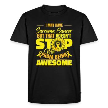 Je peux avoir un cancer du sarcome - T-shirt Premium bio Homme - noir - Devant - Nico (187cm)