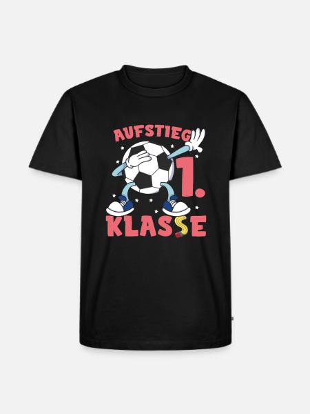 Fußball Schulkind Einschulung - Männer Premium Bio T-Shirt - Schwarz