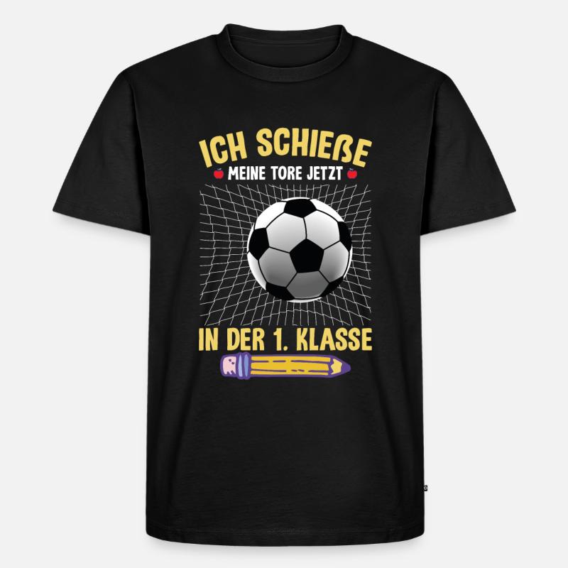 Schulkind Einschulung Geschenk - Männer Premium Bio T-Shirt - Schwarz