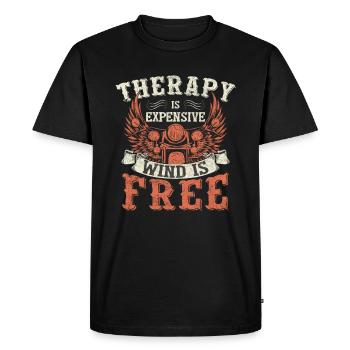 Blague de moto - T-shirt Premium bio Homme - noir - Devant - Nico (187cm)
