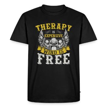 Citation de motard Moto drôle - T-shirt Premium bio Homme - noir - Devant - Nico (187cm)