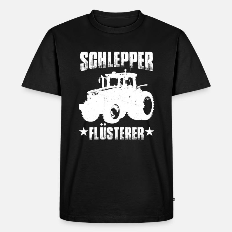 Schlepper Traktor Sprüche - Männer Premium Bio T-Shirt - Schwarz