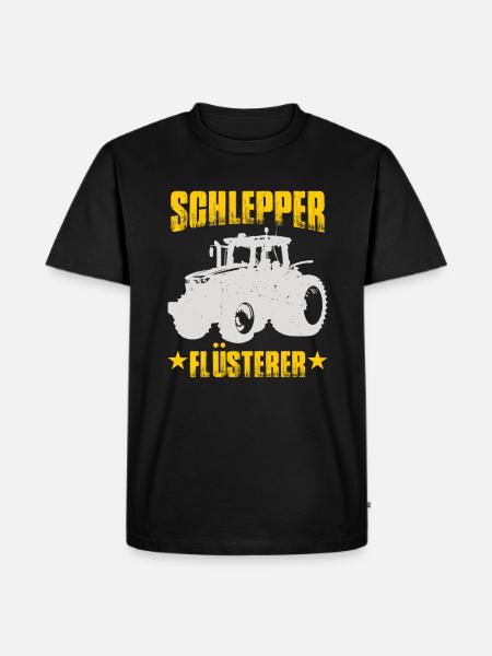 Schlepper Flüsterer - Männer Premium Bio T-Shirt - Schwarz