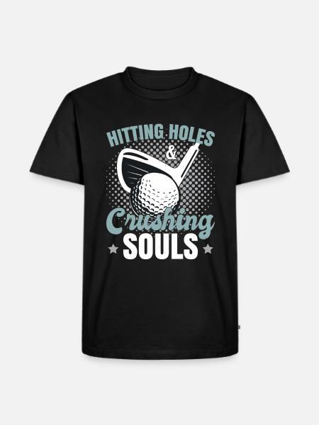 Funny Golfer Golfing Golf - Men's Premium Organic T-Shirt - black