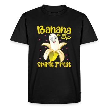 Banana Is My Spirit Fruit - Men's Premium Organic T-Shirt - black - Front - Nico (187cm)