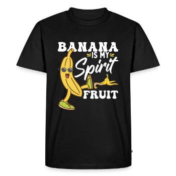 Banana Is My Spirit Fruit - Men's Premium Organic T-Shirt - black - Front - Nico (187cm)
