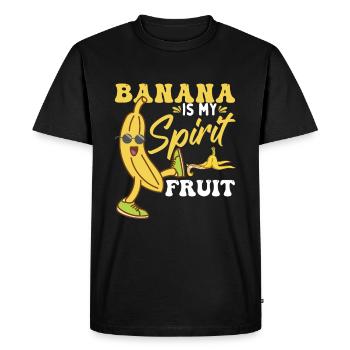 Banana Lover Quote Fruit - Men's Premium Organic T-Shirt - black - Front - Nico (187cm)