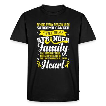 Soutien contre le sarcome - T-shirt Premium bio Homme - noir - Devant - Nico (187cm)