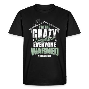Cadeau de quartier - T-shirt Premium bio Homme - noir - Devant - Nico (187cm)
