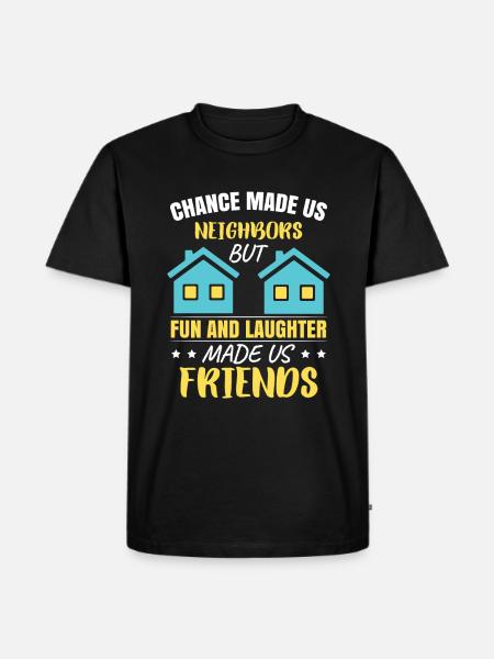 Het toeval maakte ons buren - Mannen Premium Bio T-shirt - zwart