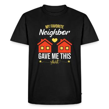 Vêtements de voisin mignon - T-shirt Premium bio Homme - noir - Devant - Nico (187cm)