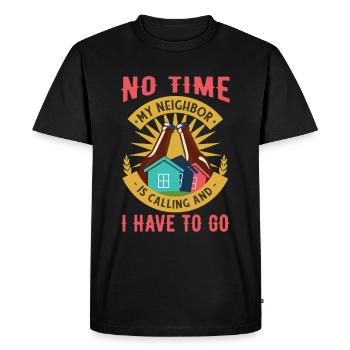 Woman - Men's Premium Organic T-Shirt - black - Front - Nico (187cm)