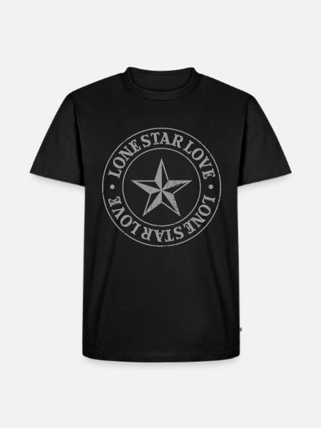 Lone Star Love - Men's Premium Organic T-Shirt - black