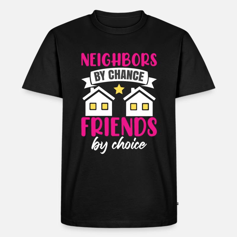 Nachbarin Nachbarschaft Dorf - Männer Premium Bio T-Shirt - Schwarz
