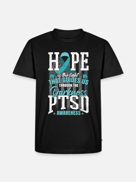 PTSD Fighter - Men's Premium Organic T-Shirt - black