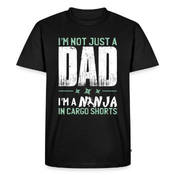 Je suis un papa ninja drôle de fête des pères - T-shirt Premium bio Homme - noir - Devant - Nico (187cm)