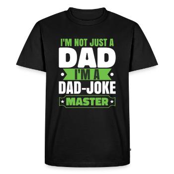Papa Maître Blague - T-shirt Premium bio Homme - noir - Devant - Nico (187cm)