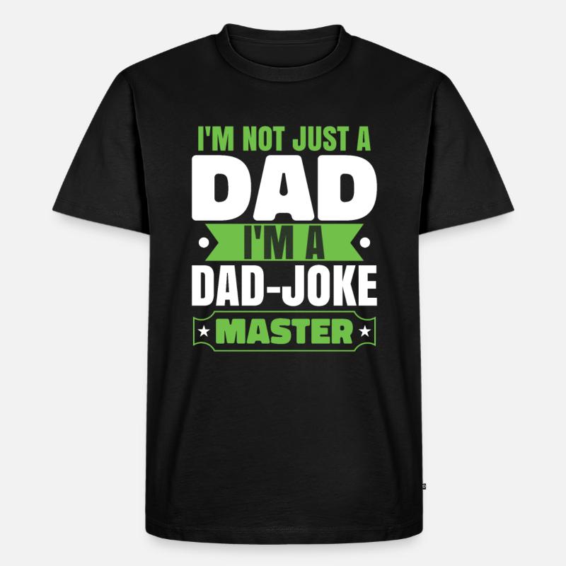 Papa Witz Meister - Männer Premium Bio T-Shirt - Schwarz